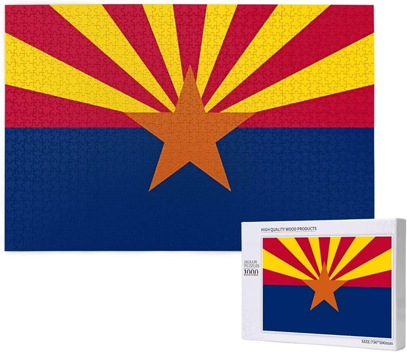 Arizona Flag Jigsaw Puzzle 1000 Pieces For Adults Home Decor 29 5 X 19 7 Inches - Image 1